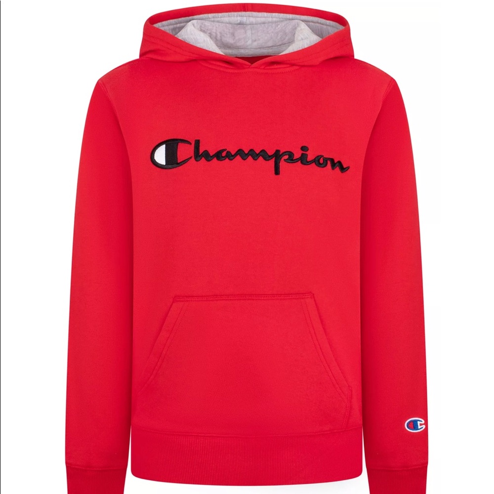 Red Champion Boys Hoodie
